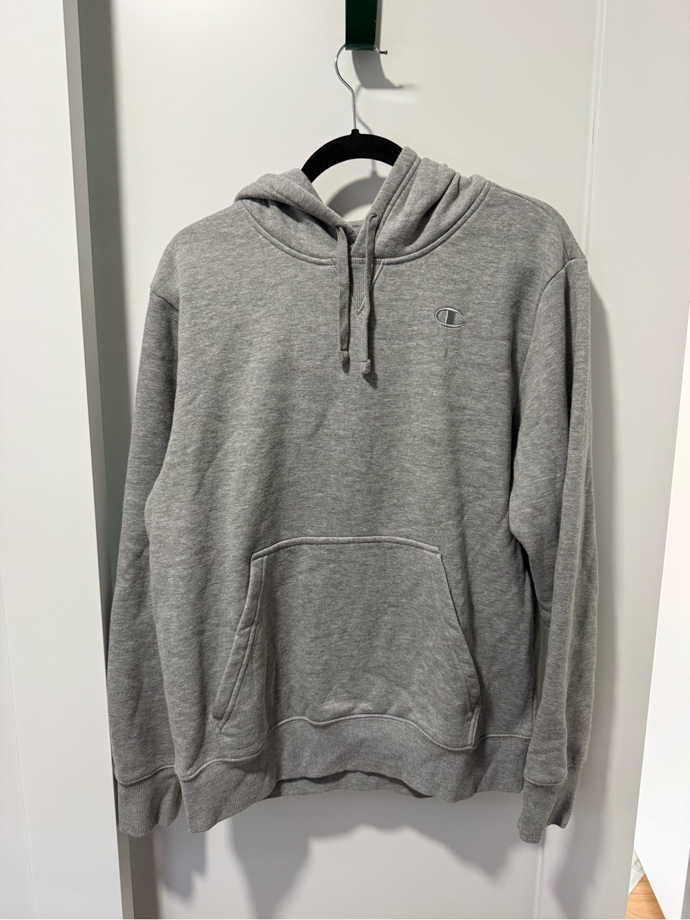 Champion Gray Pullover Hoodie with Subtle Logo